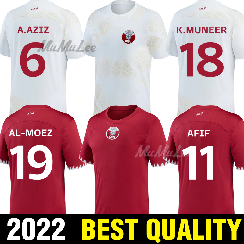 2022 Qatar soccer jerseys national team ALMOEZ AFIF ALHAYDOS MUNTARI ABDULAZIZ 22 23 ALAAELDIN BOUDIAF ABDELKARIM BOUALEM HOMAM ISMAEEL football shirt
2022 Qatar soccer jerseys national team ALMOEZ AFIF ALHAYDOS MUNTARI ABDULAZIZ 22 23 ALAAELDIN BOUDIAF ABDELKARIM BOUALEM HOMAM ISMAEEL football shirt
