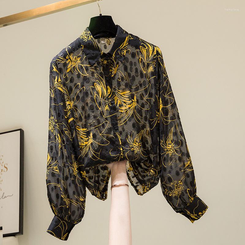 Women' Blouses 2022 Spring Floral Long Sleeve Shirt Lantern Chiffon Jacquard Women, Yellow
Women' Blouses 2022 Spring Floral Long Sleeve Shirt Lantern Chiffon Jacquard Women, Yellow