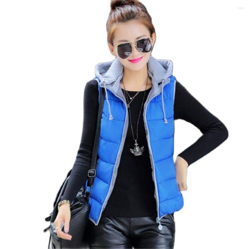 Women's Vests Woman Autumn Cardigan Hooded Splice Thicken Down Waistcoat Female Winter Vest Warm Lady Jackeks
Women's Vests Woman Autumn Cardigan Hooded Splice Thicken Down Waistcoat Female Winter Vest Warm Lady Jackeks