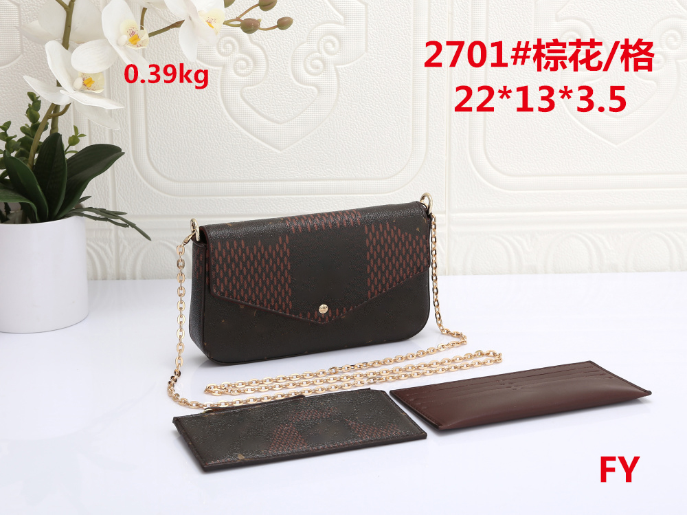 Luxury Tote shoulder bag totes purse handbag message bags cluth brand classic Crossbody pu leather Wallet Luggage #2701 Old Flower 22CM Damier Gold Chain 3PCS/SET FRET
Luxury Tote shoulder bag totes purse handbag message bags cluth brand classic Crossbody pu leather Wallet Luggage #2701 Old Flower 22CM Damier Gold Chain 3PCS/SET FRET