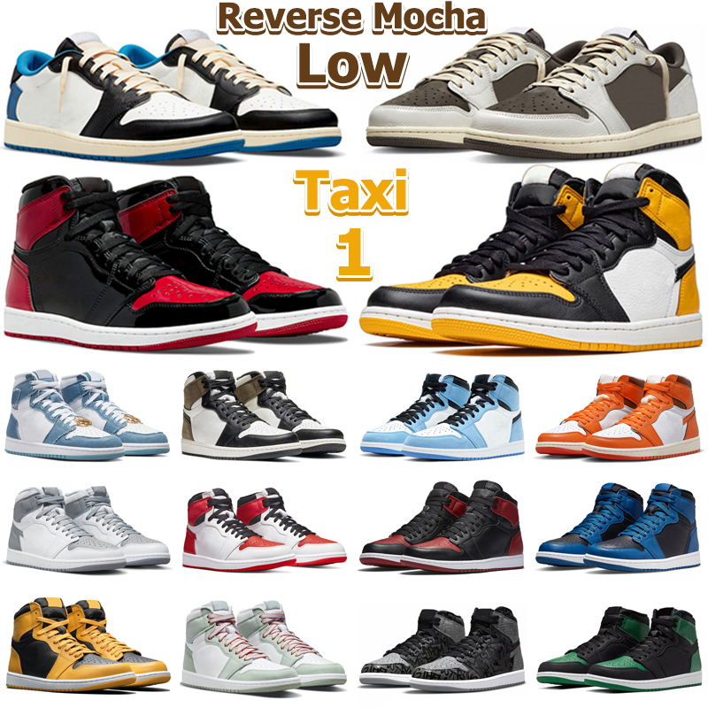 1 Low OG Basketball Shoes Men Women Reverse Mocha 1s Patent Bred Yellow Toe Taxi Stealth University Blue Denim Mens Trainers Outdoor Sports, 17
1 Low OG Basketball Shoes Men Women Reverse Mocha 1s Patent Bred Yellow Toe Taxi Stealth University Blue Denim Mens Trainers Outdoor Sports, 17