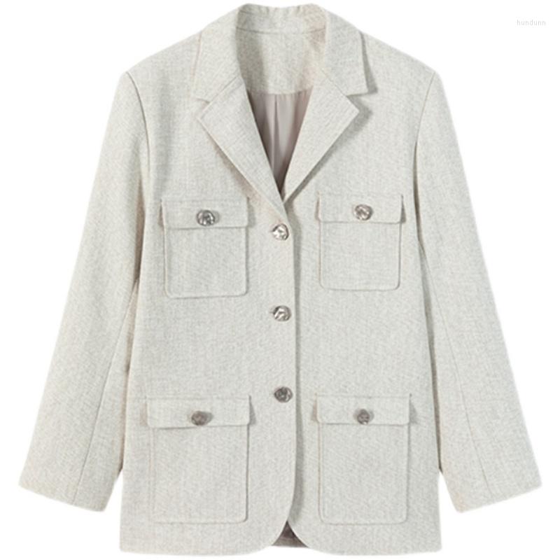 Women' Suits Jacket Women' Spring And Autumn 2022 Casual Thin Single-breasted Suit Collar Multi-pocket Long-sleeved, Ivory
Women' Suits Jacket Women' Spring And Autumn 2022 Casual Thin Single-breasted Suit Collar Multi-pocket Long-sleeved, Ivory