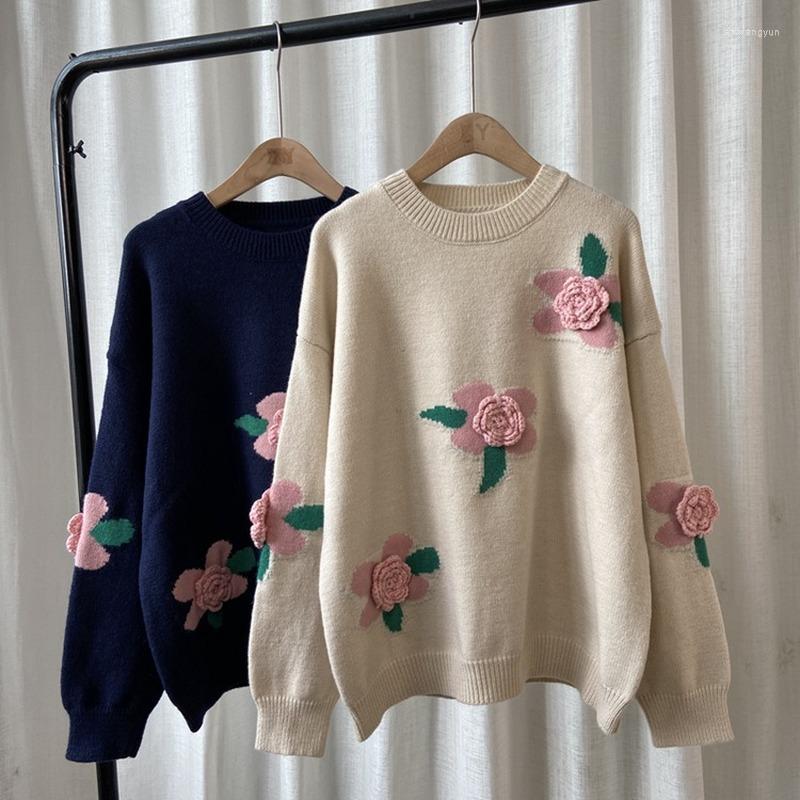 Women's Sweaters Autumn And Winter Round Neck Pullover Sweater Female Korean Version Loose Flower Long-sleeved Knitted Top Casual All-match, Khaki
Women's Sweaters Autumn And Winter Round Neck Pullover Sweater Female Korean Version Loose Flower Long-sleeved Knitted Top Casual All-match, Khaki