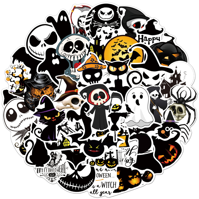 50PCS Halloween ghost bat spider cat death Stickers for Laptop Water Bottles, Multi colors
50PCS Halloween ghost bat spider cat death Stickers for Laptop Water Bottles, Multi colors