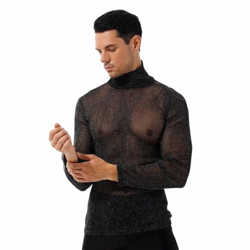 bras Sets Men Fashion Streetwear Shiny Transparent See-through T-shirt High Neck Long Sleeve Tops Sexy Party Clubwear Black/White O81P#, Silver
bras Sets Men Fashion Streetwear Shiny Transparent See-through T-shirt High Neck Long Sleeve Tops Sexy Party Clubwear Black/White O81P#, Silver