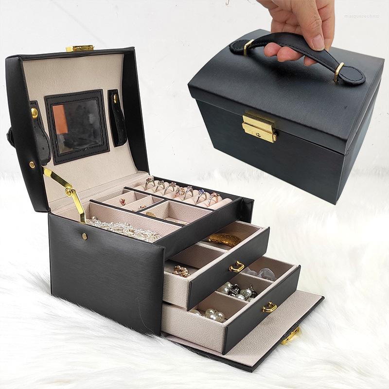 Jewelry Pouches 2022 Portable Box Double Drawer Earrings Necklace Ring Makeup Pu Simple Storage
Jewelry Pouches 2022 Portable Box Double Drawer Earrings Necklace Ring Makeup Pu Simple Storage