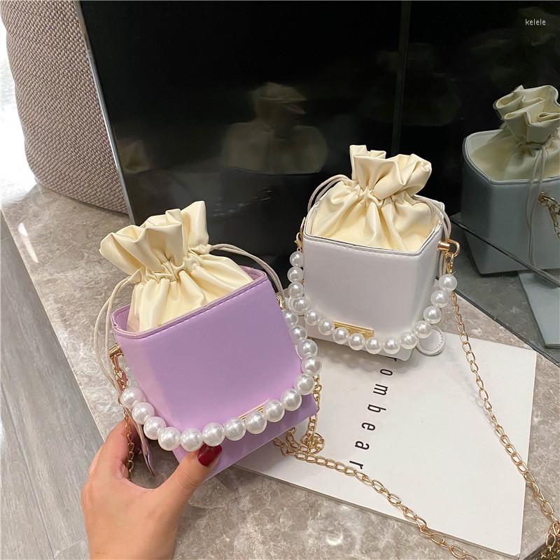 Evening Bags Fashion Square Box Crossbody Women PU Leather Pearl Chain Mini Shoulder Purse Drawstring Female Sling Messenger Totes, White
Evening Bags Fashion Square Box Crossbody Women PU Leather Pearl Chain Mini Shoulder Purse Drawstring Female Sling Messenger Totes, White