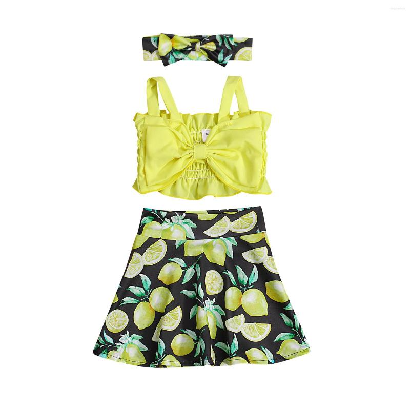 Clothing Sets 3 Pieces Kids Suit Set Summer Solid Color Sleeveless Tops Lemon Print Midi Skirt Headband 9 Months-3 Years, Picture shown
Clothing Sets 3 Pieces Kids Suit Set Summer Solid Color Sleeveless Tops Lemon Print Midi Skirt Headband 9 Months-3 Years, Picture shown