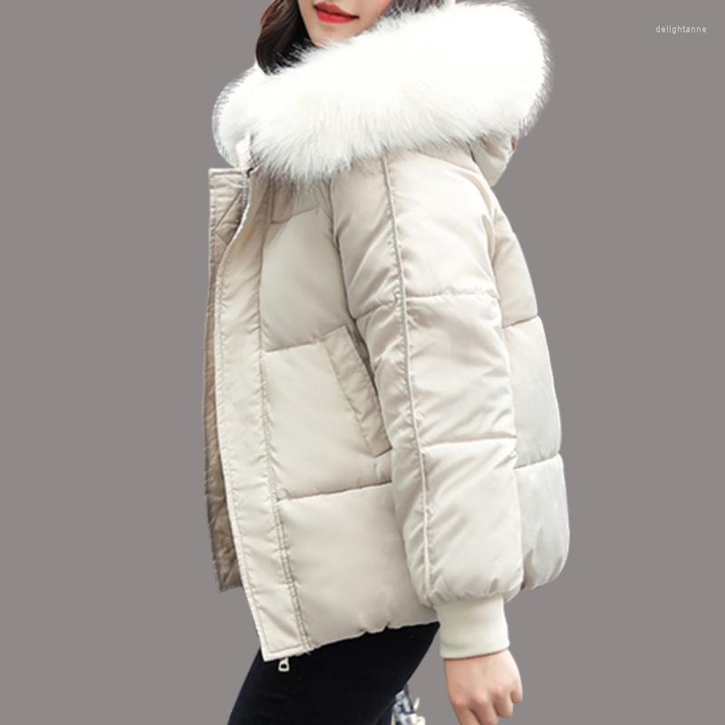 Women' Down Ladies Winter 2023 Fashion Large Fur Collar Hooded Thick Cotton Jacket Pure Color Simple Trend Parker Coat, Beige
Women' Down Ladies Winter 2023 Fashion Large Fur Collar Hooded Thick Cotton Jacket Pure Color Simple Trend Parker Coat, Beige