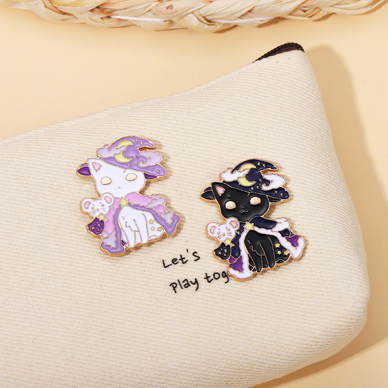 Black White Wizard Cat Mouse Clothes Brooches European Unisex Animals Series Alloy Enamel Lapel Pins Moon Star Backpack Sweater Corsage Badge
Black White Wizard Cat Mouse Clothes Brooches European Unisex Animals Series Alloy Enamel Lapel Pins Moon Star Backpack Sweater Corsage Badge