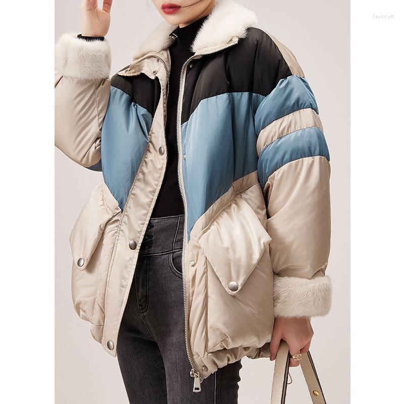 Women's Trench Coats 2022 Winter Contrast Color Female Outwear Fashion Elegant Women Overcoat Loose Thick Casual High Quality Ladies Coat, Blue
Women's Trench Coats 2022 Winter Contrast Color Female Outwear Fashion Elegant Women Overcoat Loose Thick Casual High Quality Ladies Coat, Blue