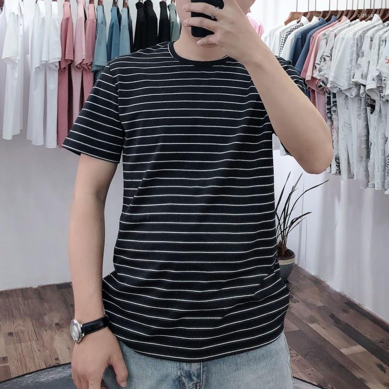 Men's T Shirts Summer Stripe Design O-Neck Mens Casual Straight Pullover T-Shirts Korean Style Fashion Short Sleeve Vintage, Black 
Men's T Shirts Summer Stripe Design O-Neck Mens Casual Straight Pullover T-Shirts Korean Style Fashion Short Sleeve Vintage, Black