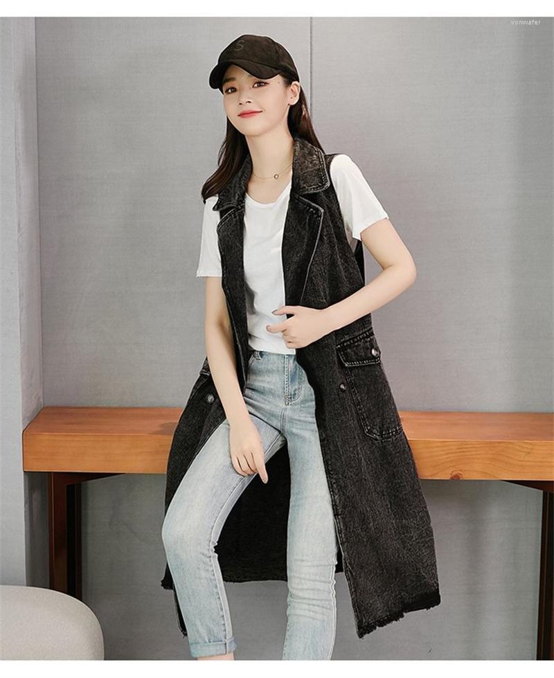 Women' Vests Women' Mid-length 2022 Spring And Autumn Black Denim Jacket Korean Waistcoat Fashion Loose Vest Sleeveless Blazer Vintage
Women' Vests Women' Mid-length 2022 Spring And Autumn Black Denim Jacket Korean Waistcoat Fashion Loose Vest Sleeveless Blazer Vintage