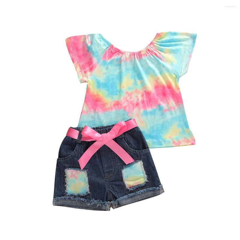Clothing Sets 2022 Baby Summer Toddler Kids Girl Outfits 2PCS Short Sleeve Colorful Printing T Shirt & Jeans Shorts Set 1-6T, Picture shown
Clothing Sets 2022 Baby Summer Toddler Kids Girl Outfits 2PCS Short Sleeve Colorful Printing T Shirt & Jeans Shorts Set 1-6T, Picture shown