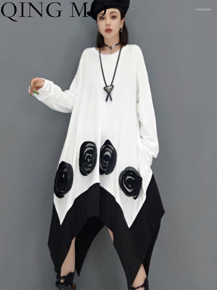 Casual Dresses QING MO Women Long Sleeves Dress Loose Mid-length Three-dimensional Flowers Splicing Irregular 2022 Spring Autumn LHX1209A, Black
Casual Dresses QING MO Women Long Sleeves Dress Loose Mid-length Three-dimensional Flowers Splicing Irregular 2022 Spring Autumn LHX1209A, Black