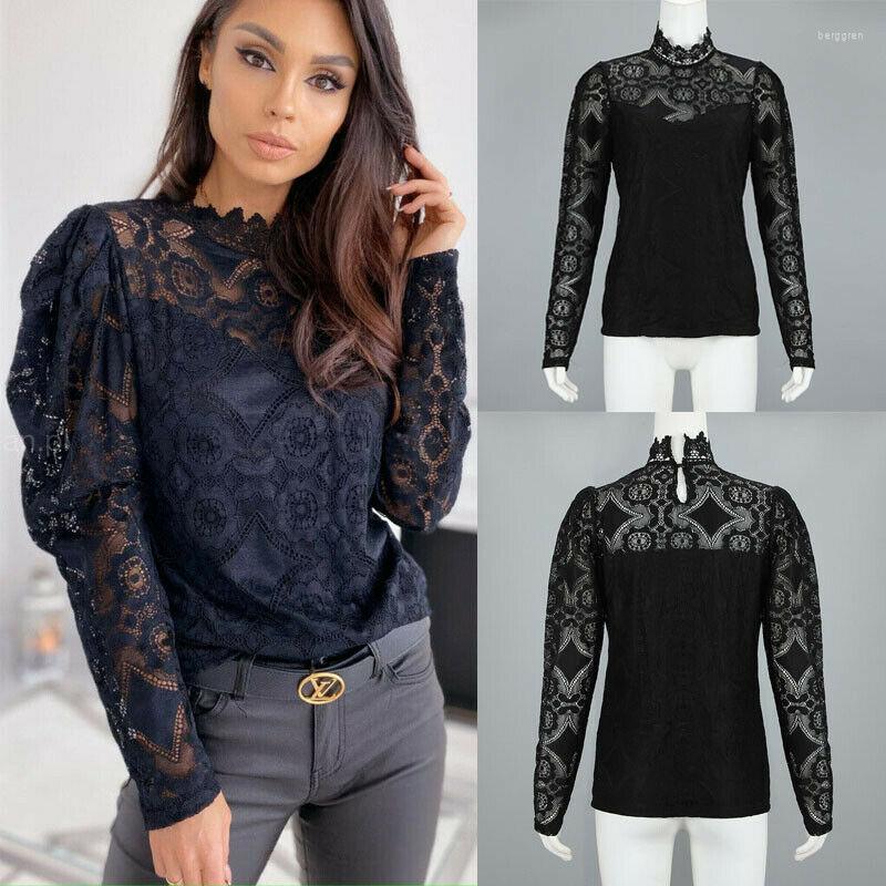 Women' Blouses Ladies Casual O-Neck Long Sleeve Hollow Out Floral Lace Patchwork Tops Turtleneck Blouse, Picture shown
Women' Blouses Ladies Casual O-Neck Long Sleeve Hollow Out Floral Lace Patchwork Tops Turtleneck Blouse, Picture shown