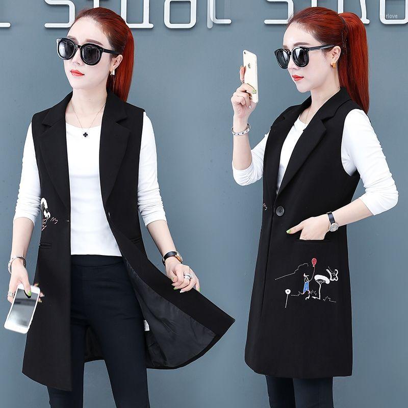 Women's Vests Women Jacket Vest Mid Long Sleeveless Waistcoat Suit Coat 2022Spring Autumn Korean Version Fashion Female OverwearR1509, Black
Women's Vests Women Jacket Vest Mid Long Sleeveless Waistcoat Suit Coat 2022Spring Autumn Korean Version Fashion Female OverwearR1509, Black