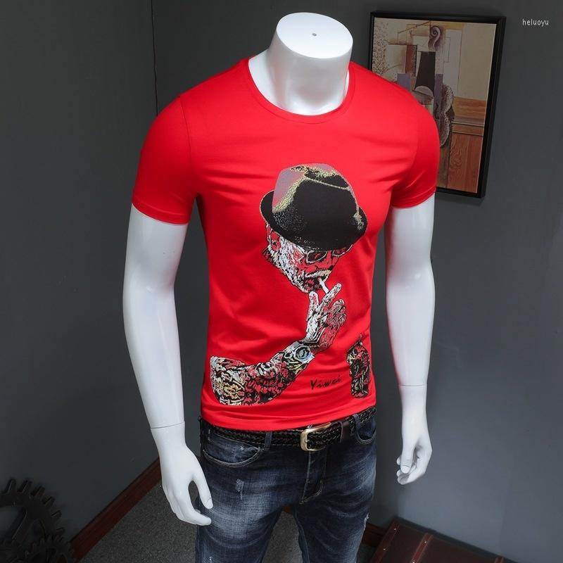 Men's T Shirts Round Men Neck Print T-Shirt Summer Short Sleeve Slim Fit Black White Red Pullover Tees Male Fashion Casual Streetwear Tops
Men's T Shirts Round Men Neck Print T-Shirt Summer Short Sleeve Slim Fit Black White Red Pullover Tees Male Fashion Casual Streetwear Tops