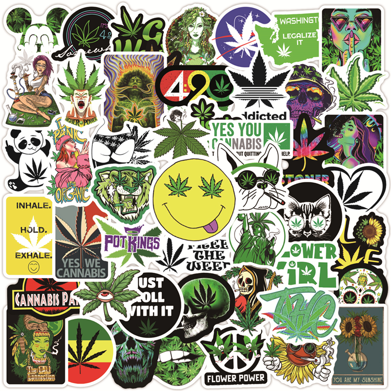 50PCS Cool Characters Leaves stickers Weed Smoking Graffiti Stickers Bike Travel Luggage Guitar Laptop PVC Waterproof Funny Sticker, Multi colors
50PCS Cool Characters Leaves stickers Weed Smoking Graffiti Stickers Bike Travel Luggage Guitar Laptop PVC Waterproof Funny Sticker, Multi colors
