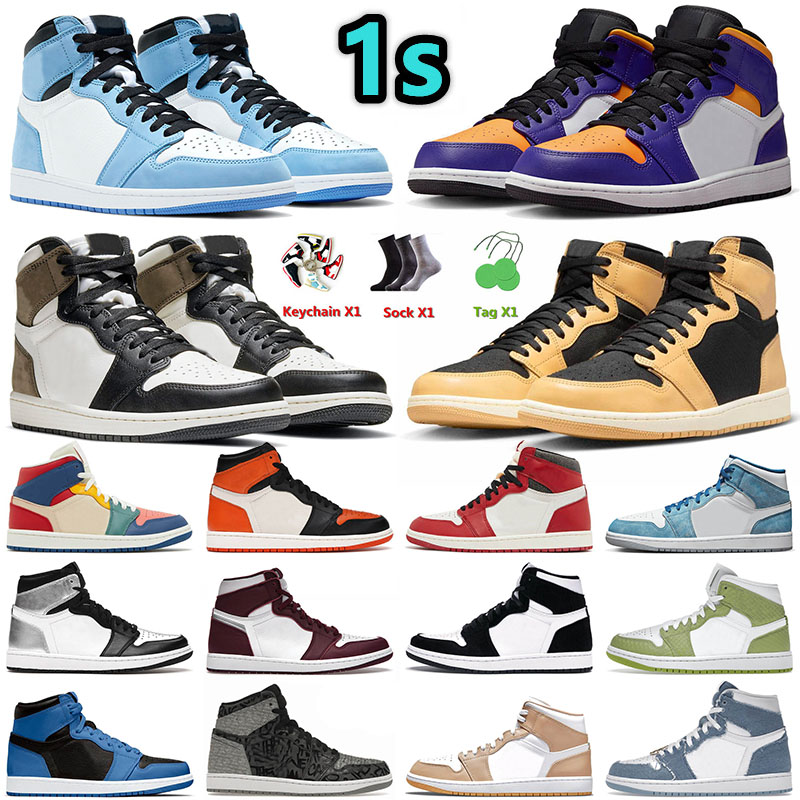 Lakers 1 1s High Men Basketball Shoes Dark Mocha Heirloom University Blue Denim Black White J1 Unc Taxi Multi-Color Mens Women Jordens Sneakers Trainers, B10 grey fog 36-47
Lakers 1 1s High Men Basketball Shoes Dark Mocha Heirloom University Blue Denim Black White J1 Unc Taxi Multi-Color Mens Women Jordens Sneakers Trainers, B10 grey fog 36-47