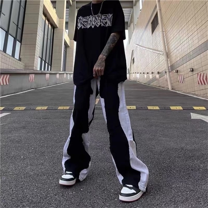 Mens Jeans Fashion Patchwork Baggy Men Grunge Wide Jeans Pants Y2K Clothes Hip Hop Women Straight Denim Trousers Pantalon Homme 220930, Pink
Mens Jeans Fashion Patchwork Baggy Men Grunge Wide Jeans Pants Y2K Clothes Hip Hop Women Straight Denim Trousers Pantalon Homme 220930, Pink