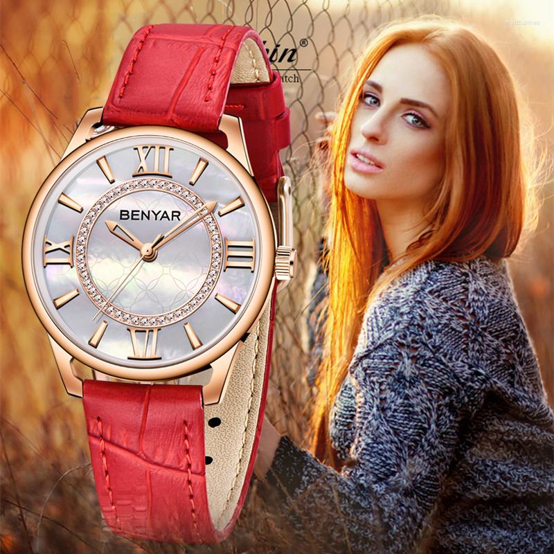 Wristwatches BENYAR Women Watch Fashion Wristwatch Lady Watches Top Quartz Gold Leather Waterproof Montres Femme, Blue
Wristwatches BENYAR Women Watch Fashion Wristwatch Lady Watches Top Quartz Gold Leather Waterproof Montres Femme, Blue