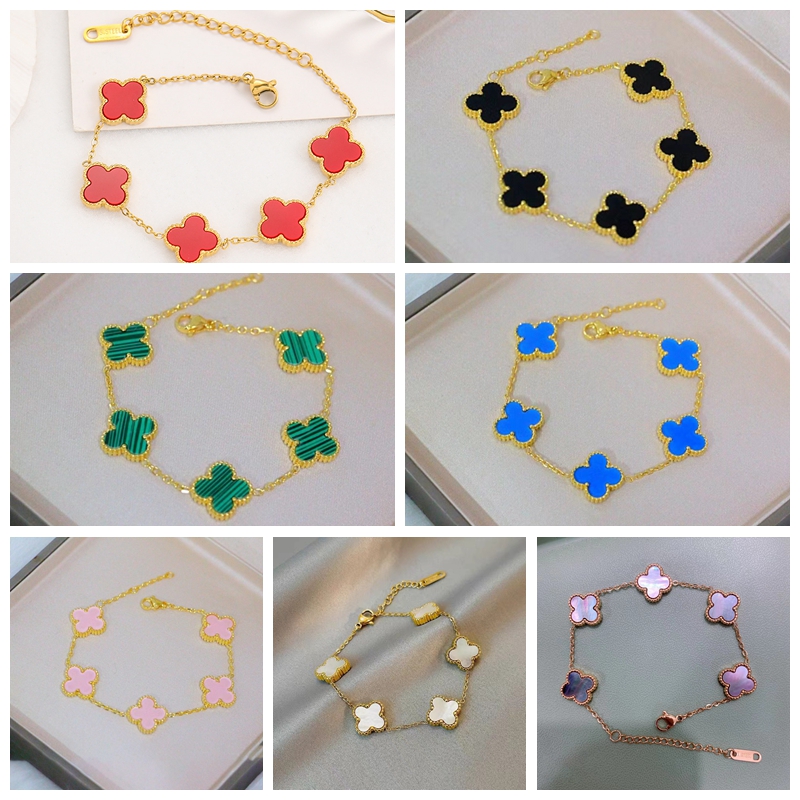 Fashion Design Gold Double Side Clover Charm Bracelet for Women Gift
Fashion Design Gold Double Side Clover Charm Bracelet for Women Gift