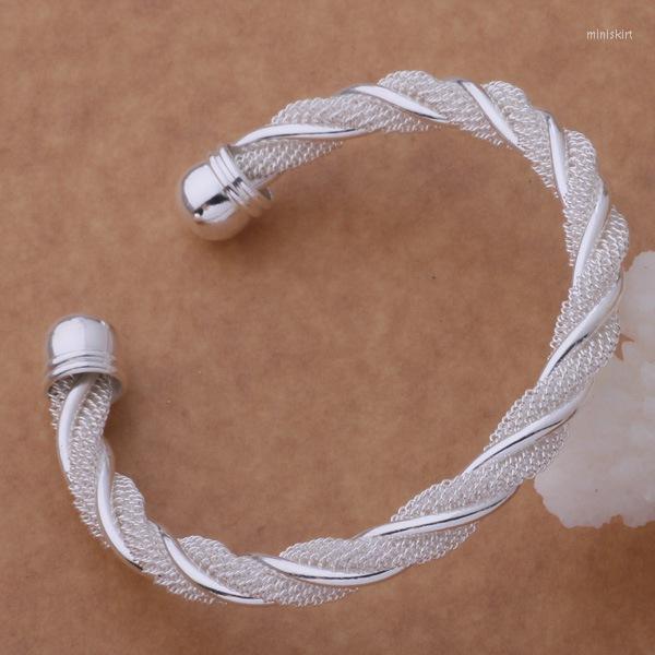 Bangle Fashion Jewelry Silver Plated Bangles Cuff Bracelets Twisted Wire Mesh Bracelet /bnhakeoa Czsalqza AB018