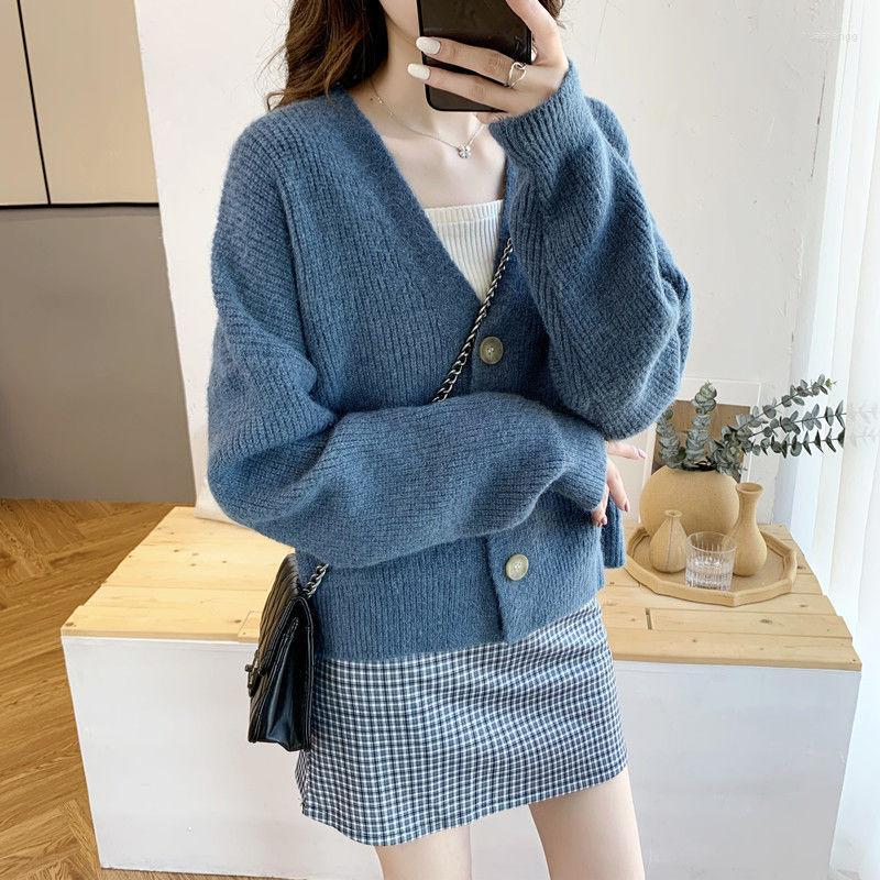 Women's Knits Women Sweaters Autumn Winter Fashionable Casual Plaid V-Neck Cardigans Single Breasted Long Sleeve Loose Sweater Women's, Green
Women's Knits Women Sweaters Autumn Winter Fashionable Casual Plaid V-Neck Cardigans Single Breasted Long Sleeve Loose Sweater Women's, Green