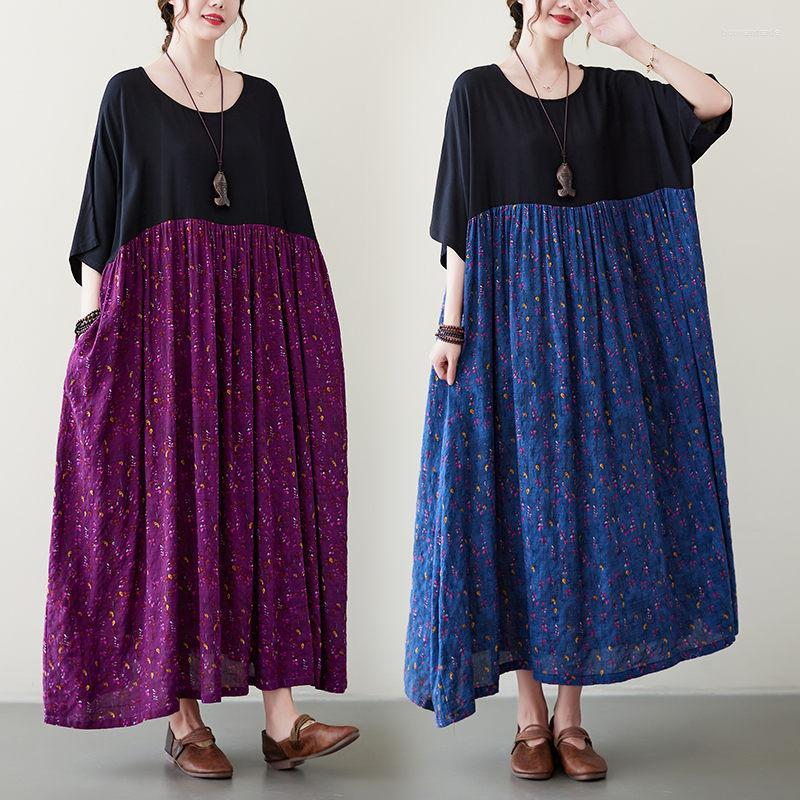 Party Dresses Summer Retro Loose Printing Contrast Color Short Sleeved Dress Korean Oversized Women Clothing Patchwork Vestido H1813Party, Blue
Party Dresses Summer Retro Loose Printing Contrast Color Short Sleeved Dress Korean Oversized Women Clothing Patchwork Vestido H1813Party, Blue