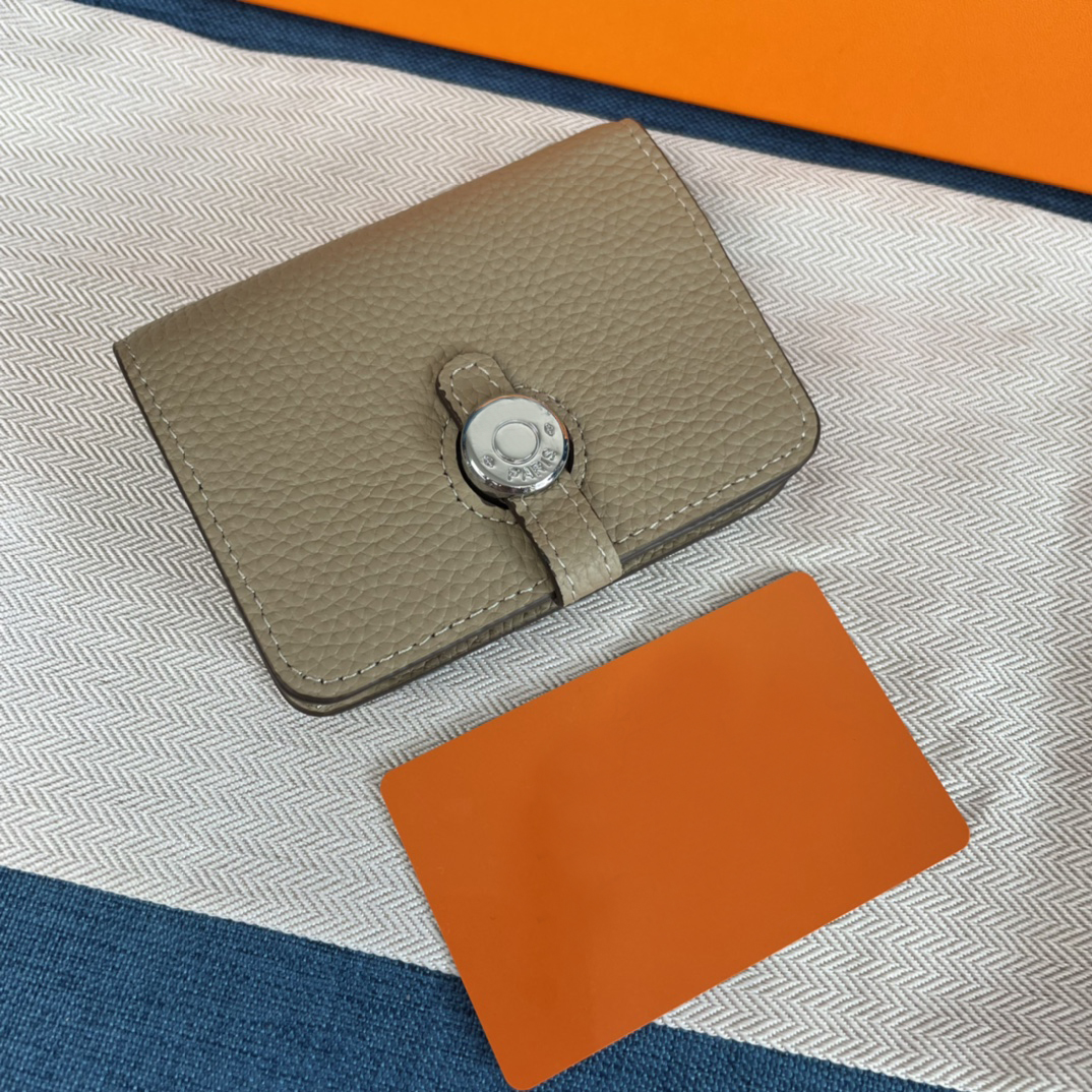 9A Designer Card Holders Genuine Togo Leather Silver Metal Hasp Embossed Logo 12 Colors