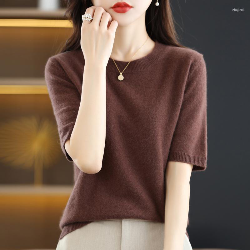 Women's Sweaters Women's Summer Autumn Women O-Neck Cashmere Wool Knitted Pullovers Short Sleeve Loose Jumper Knitwear Solid Casual, Camel2
Women's Sweaters Women's Summer Autumn Women O-Neck Cashmere Wool Knitted Pullovers Short Sleeve Loose Jumper Knitwear Solid Casual, Camel2