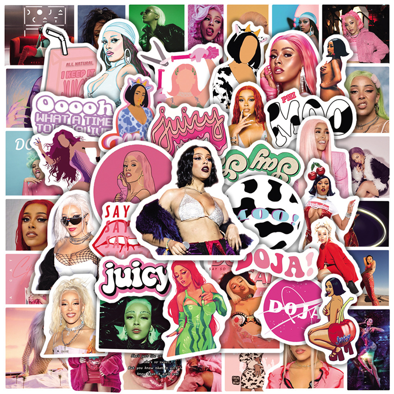 50Pcs Singer Doja cat stickers Graffiti Kids Toy Skateboard car Motorcycle Bicycle Sticker Decals Wholesale, Multi colors
50Pcs Singer Doja cat stickers Graffiti Kids Toy Skateboard car Motorcycle Bicycle Sticker Decals Wholesale, Multi colors