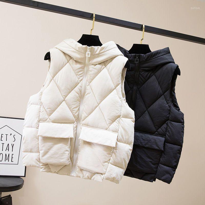 Women's Vests Winter Short Waistcoat Women's Warm Vest Loose Casual Outwear Thick Cotton Padded Hooded Sleeveless Jackets Female, Beige
Women's Vests Winter Short Waistcoat Women's Warm Vest Loose Casual Outwear Thick Cotton Padded Hooded Sleeveless Jackets Female, Beige