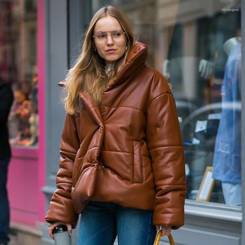 Women' Trench Coats Fashion PU Leather Coat Women' Elegant Cotton Streetwear Korean Faux Parka Big Lapel Short Bread, White
Women' Trench Coats Fashion PU Leather Coat Women' Elegant Cotton Streetwear Korean Faux Parka Big Lapel Short Bread, White
