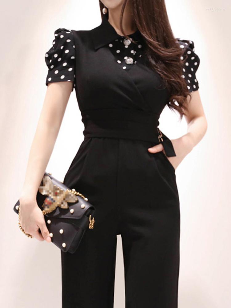 Women' Tracksuits Summer 2 Piece Outfit Elegant Office Women Temperament Black Tops Shirt Blouse Overalls Wide Leg Loose Jumpsuits Mujer
Women' Tracksuits Summer 2 Piece Outfit Elegant Office Women Temperament Black Tops Shirt Blouse Overalls Wide Leg Loose Jumpsuits Mujer