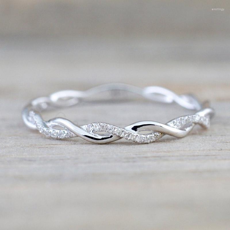 Wedding Rings Simple Silver Color Twist Rope Glass Filled For Women Elegant Small Filledia Fashion Stackable Jewelry
Wedding Rings Simple Silver Color Twist Rope Glass Filled For Women Elegant Small Filledia Fashion Stackable Jewelry