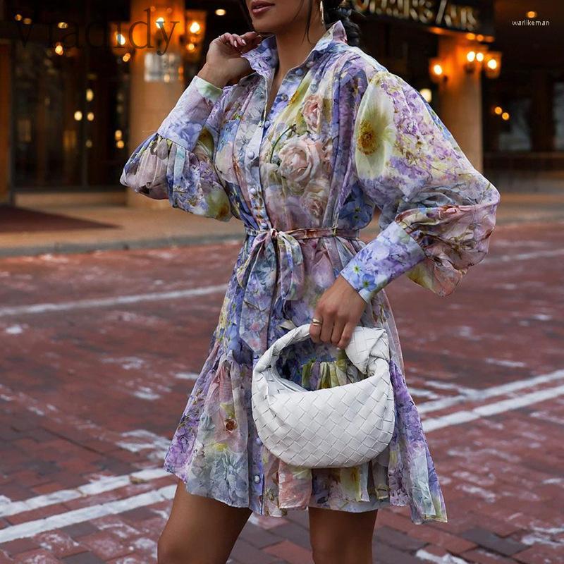 Casual Dresses Women Stand Collar Floral Print Lantern Sleeve A-line Dress With Belt, Multi
Casual Dresses Women Stand Collar Floral Print Lantern Sleeve A-line Dress With Belt, Multi