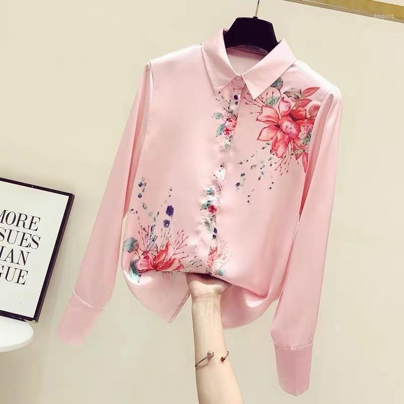 Women' Blouses Imitation Silk Shirt Women' 2022 Spring Long Sleeve Temperament Fashion All Match Satin Top, Pink
Women' Blouses Imitation Silk Shirt Women' 2022 Spring Long Sleeve Temperament Fashion All Match Satin Top, Pink
