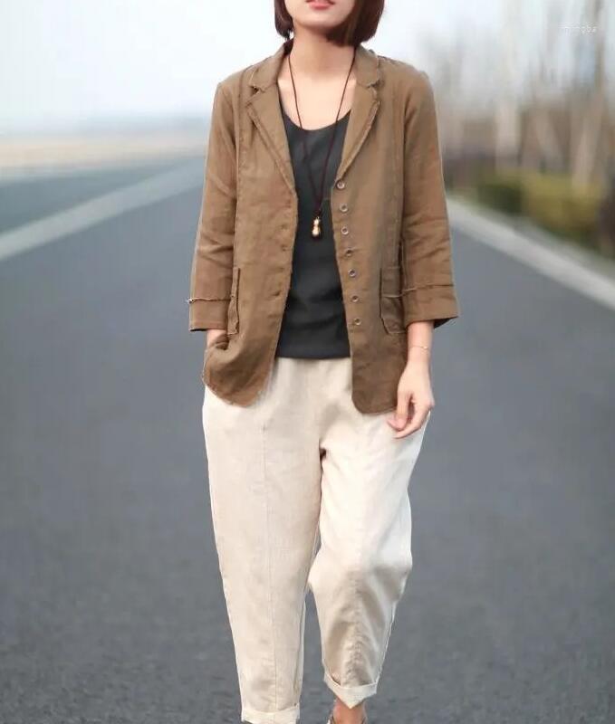 Women's Suits Spring Arts Style Women Long Sleeve Loose Casual Blazers Single Breasted Cotton Linen Blazer Feminino Coats, Black
Women's Suits Spring Arts Style Women Long Sleeve Loose Casual Blazers Single Breasted Cotton Linen Blazer Feminino Coats, Black