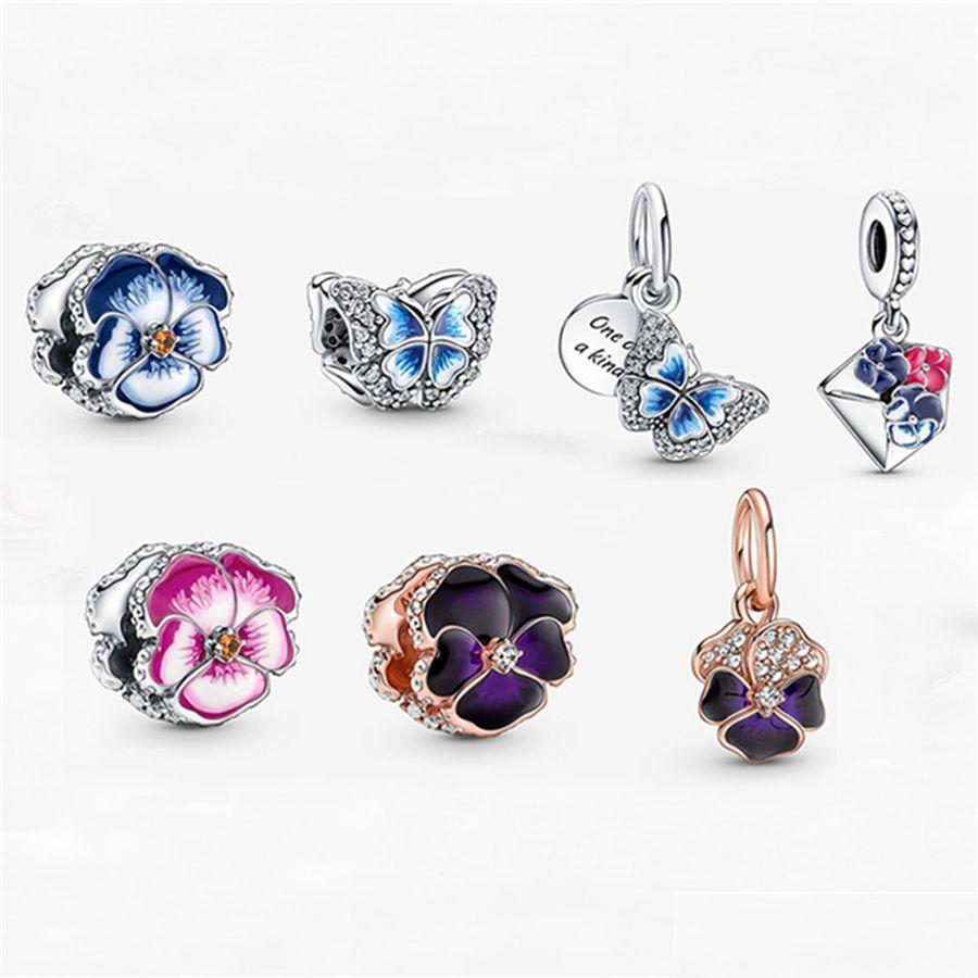 Pendant Necklaces New Spring Prosperity Series Shining Blue Butterfly Dark Purple Pansy Charm Bracelet Beads Diy Accessories Bdesybag Dhve4
Pendant Necklaces New Spring Prosperity Series Shining Blue Butterfly Dark Purple Pansy Charm Bracelet Beads Diy Accessories Bdesybag Dhve4
