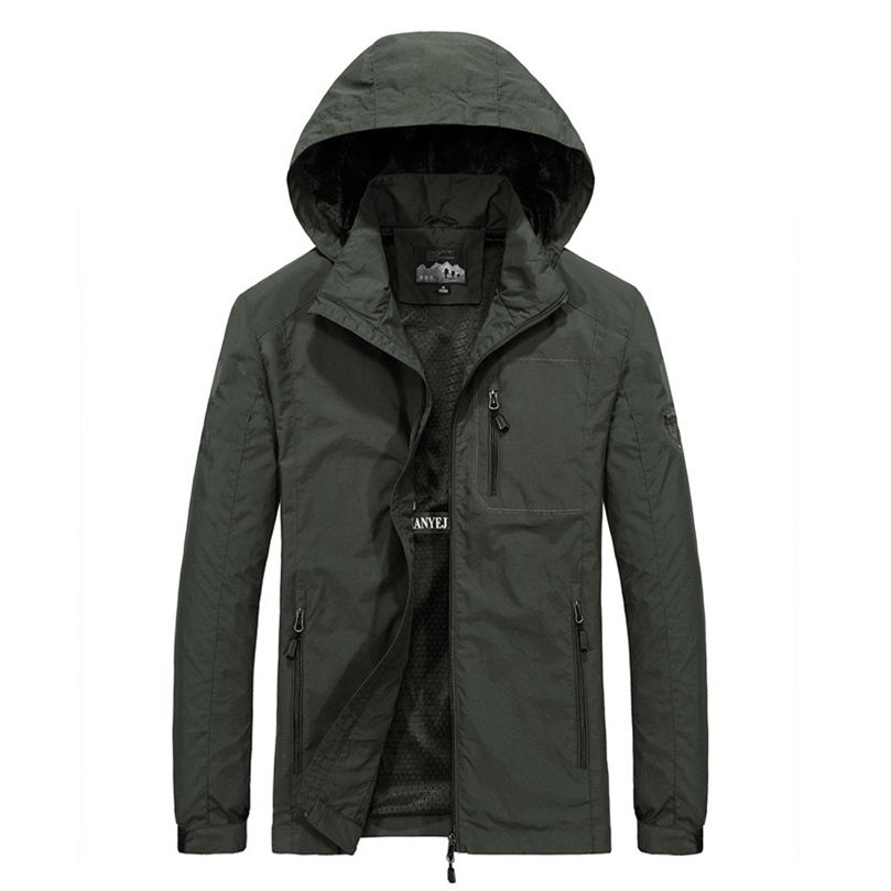 Mens Jackets Mens Windbreaker Jackets Waterproof Windshield Jacket Men Military Hooded Water Proof Wind Breaker Casual Coat Male Autumn 220930, Khaki 
Mens Jackets Mens Windbreaker Jackets Waterproof Windshield Jacket Men Military Hooded Water Proof Wind Breaker Casual Coat Male Autumn 220930, Khaki