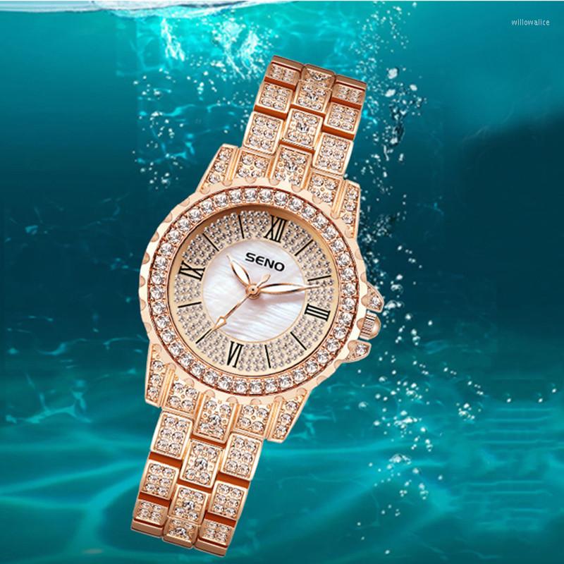 Wristwatches Women'S Quartz Watch Bracelet Girls Wrist Timepiece Waterproof Studded Diamond Watches Woman Luxury Rose Gold Iced Out Clock
Wristwatches Women'S Quartz Watch Bracelet Girls Wrist Timepiece Waterproof Studded Diamond Watches Woman Luxury Rose Gold Iced Out Clock