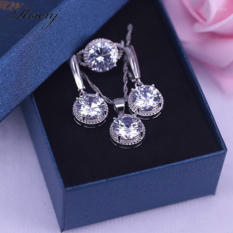 Necklace Earrings Set Big Round White Top Cubic Zircon Silver 925 Jewelry For Women Drop Earring/Necklace/Ring Pretty Birthday Present, Picture shown
Necklace Earrings Set Big Round White Top Cubic Zircon Silver 925 Jewelry For Women Drop Earring/Necklace/Ring Pretty Birthday Present, Picture shown