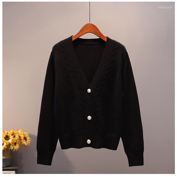 Women's Sweaters WEIHAOBANG 2022 Knitted Coat Women's Loose Style With Short V-neck Long Sleeve Autumn Winter Kinted Sweater, Black
Women's Sweaters WEIHAOBANG 2022 Knitted Coat Women's Loose Style With Short V-neck Long Sleeve Autumn Winter Kinted Sweater, Black