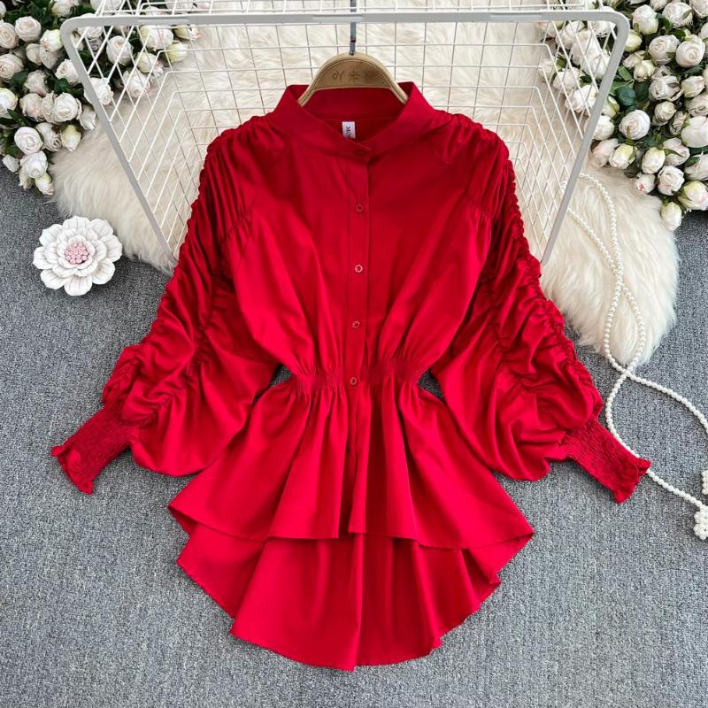 Women's Blouses Amolapha Women Stand Collar Lantern Sleeve Loose Irregular Girdle Peplum Shirt Short Skirt, Black
Women's Blouses Amolapha Women Stand Collar Lantern Sleeve Loose Irregular Girdle Peplum Shirt Short Skirt, Black