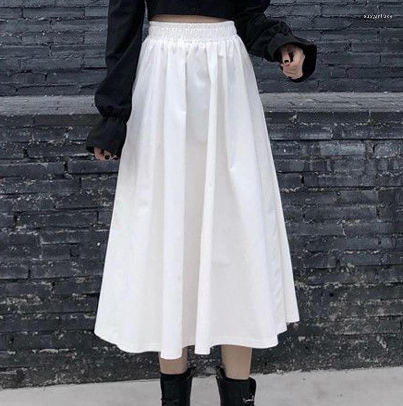 Skirts Women Simple Solid Leisure Loose Plus Size Long Skirt Elastic High Waist Pleated Student Girls Streetwear, Black
Skirts Women Simple Solid Leisure Loose Plus Size Long Skirt Elastic High Waist Pleated Student Girls Streetwear, Black