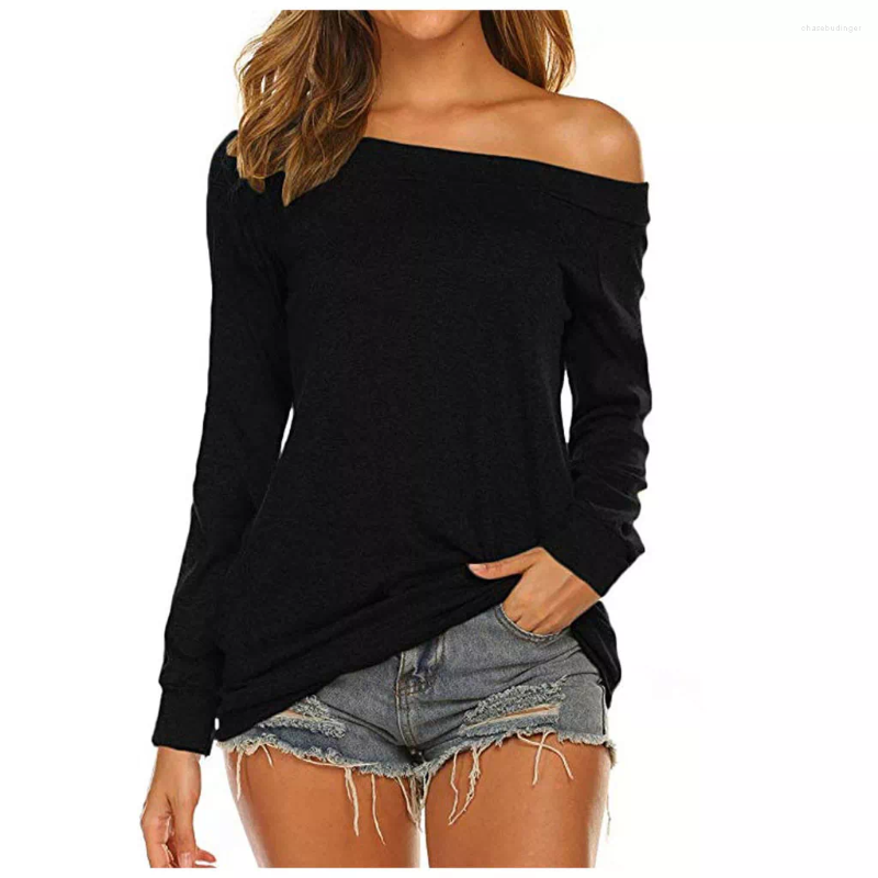 Women' T Shirts Women Black Long Sleeve Boat Neck Off Shoulder Tee Shirt Tunic Tops Slim Tshirt Casual Woman Tshirts Basic Spring
Women' T Shirts Women Black Long Sleeve Boat Neck Off Shoulder Tee Shirt Tunic Tops Slim Tshirt Casual Woman Tshirts Basic Spring