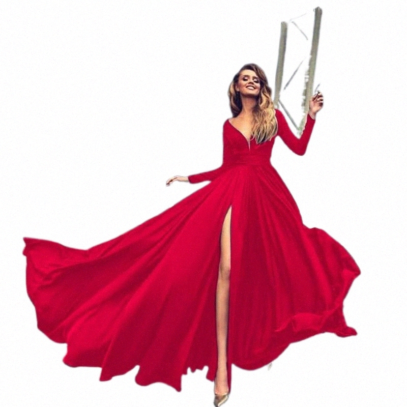 casual Dresses Women Sexy Deep V Neck Dress Long Gown Party Vestidos Verano Red Vintage Split Robe Ceremony Autumn Maxi n2E9#
casual Dresses Women Sexy Deep V Neck Dress Long Gown Party Vestidos Verano Red Vintage Split Robe Ceremony Autumn Maxi n2E9#