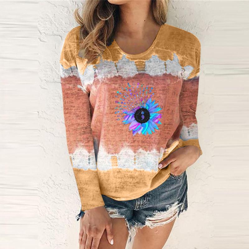 Women' T Shirts Womens Casual Fashion Round Neck Tie Dye Sunflower Printing Long Sleeve Shirt Blouse Tops Women Pack, Black
Women' T Shirts Womens Casual Fashion Round Neck Tie Dye Sunflower Printing Long Sleeve Shirt Blouse Tops Women Pack, Black